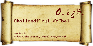 Okolicsányi Ábel névjegykártya